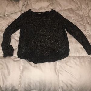 Black with gold metallic lightweight sweater